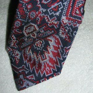 Turnbull & Asser Red White Blue 100% Silk Necktie Made in England